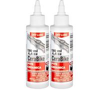 CeraBike DRYLUBE. Emulsion LUBRICANTE Seca para Cadena. Aceite SECO con PTFE Y Ceramica (130ML) (Paquete de 2)