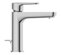 Cerafine O Grifo de lavabo H120 (Cromo, Brillante, Con juego de desagüe)