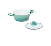 Cerafit Revolution - Cacerola de cerámica antiadherente (22 cm, con tapa de cristal, libre de PFAS, velocidad térmica, apta para todo tipo de fuegos, horno y lavavajillas), Olla para Cocinar