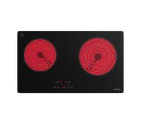 CeramEase 60cm Placa Vitrocerámica 2 Fuegos Negro