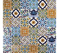 Cerames Azulejos de Cerámica Marroquí Wati - Azulejos de mosaico Marroquí para baño, cocina, sala de estar, ducha, debajo de las escaleras | Azulejos marroquíes en estilo oriental 10x10 cm