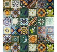 Cerames - Azulejos de cerámica mexicana de 4 x 4 pulgadas, verde, 30 azulejos decorativos de mosaico mexicano para baño, cocina, ducha, escaleras, sala de estar, cocina, azulejos mexicanos para