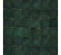 Cerames Azulejos de mosaico de color sólido Verde Brillante - México de cerámica mosaico, México Azulejos verdes para cocina, pared posterior de la cocina Un paquete de 30 azulejos 10,5 x 10,5 cm