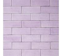 Cerames Azulejos de mosaico púrpura Deslavado púrpura - azulejos de mosaico de cerámica mexicana para cocina, baño, ducha, pared posterior de la cocina Un paquete de 35 azulejos lila 20x7 cm