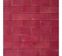 Cerames Azulejos de mosaico rojo de un solo color rosa Mexicano - mosaico de cerámica mexicana Talavera, México Azulejos para cocina, cuarto de baño Un paquete de 35 azulejos de amaranto rosa 20x7 cm