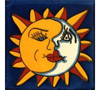 Cerames azulejos de mosaico Talavera Ester - 30 azulejos decorativos de cerámica mexicana para baño, ducha, escaleras, pared posterior de la cocina | azulejos de mexicanos 10,5x10,5 cm