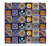 Cerames - Pablo - Azulejos decorativos de pared mexicana. Para baño y cocina. Tamaño de la losa 10 x 10 cm. Número de azulejos 30 piezas en el paquete.