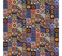 Cerames Salazar - Azulejos decorativos de colores de la pared, mexicano, para cuarto de baño y cocina, 5x5 cm, 120 piezas por paquete.
