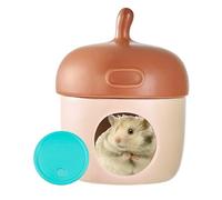 Ceramic Acorn Hamster House, Cute Hideaway Cave, Small Animal Habitat Décor, Cage Accessory, for Dwarf Hamsters, Gerbils, Mice, Miniature Pet Homes, Cozy, Hand-Painted Design