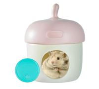 Ceramic Acorn Hamster House, Cute Hideaway Cave, Small Animal Habitat Décor, Cage Accessory, for Dwarf Hamsters, Gerbils, Mice, Miniature Pet Homes, Cozy, Hand-Painted Design