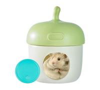 Ceramic Acorn Hamster House, Cute Hideaway Cave, Small Animal Habitat Décor, Cage Accessory, for Dwarf Hamsters, Gerbils, Mice, Miniature Pet Homes, Cozy, Hand-Painted Design