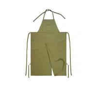 Ceramic Apron | Full Coverage Apron with Chest Piece | Waterproof Linen Apron with 3 Pockets and Leg Opening for Pottery, Cooking, Art, and Gardening