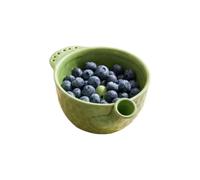Ceramic Berry Washing Bowl | Raised Center Large Capacity With Drainage