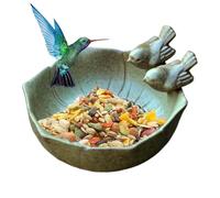 Ceramic Bird Bath Bowl | Retro Bird Bath Decorative Feeder Bowl | Artistic Multi-Functional Backyard Birding & Wildlife, Birdbaths Yard Garden Decor For Parrots Butterflies Bees Squirrels