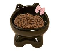 Ceramic Cat Bowl, Raised Cat Bowl, Tilted Cat Feeding Bowl, No Slip Pet Bowl, Kitten Shape Cat Bowl, 15-Degree Cat Bowl, Indoor Cat Feeding Dish,