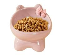 Ceramic Cat Bowl, Tilted Pet Bowl, Ergonomic Raised Cat Dish, Non Slip Cat Bowl with a 15 Degree Tilt and Ergonomic Ceramic Material for Indoor Cats and Small Dogs (1 Piece)