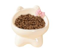 Ceramic Cat Bowl, Tilted Pet Bowl, Ergonomic Raised Cat Dish, Non Slip Cat Bowl with a 15 Degree Tilt and Ergonomic Ceramic Material for Indoor Cats and Small Dogs (1 Piece)