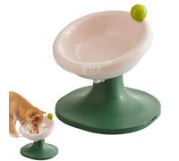 Ceramic Cat Feeder Bowl, Tilted Cat Food Dish, Adjustable Cat Feeder Stand, Elevated Ceramic Pet Bowl, Cat Bowl for Small Breeds, Small Breed, Indoor, Apartment