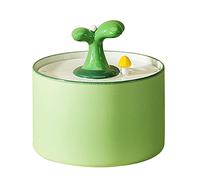 Ceramic Cat Fountain Automatic Porcelain Cat Water Fountain with Five-Layer Filtering Function Ultra Quiet Water Fountains Easy to Clean for Cats and Small Dogs Green (Green)