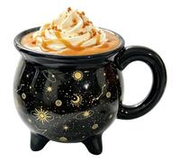 Ceramic Cauldron Mug, 12oz Witches Brew Themed Coffee Cup, Microwave & Dish