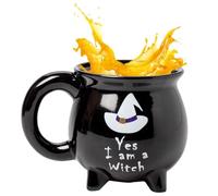 Ceramic Cauldron Mug - Witch Brew Coffee Cup | Gothic Kitchen Decor, 16oz
