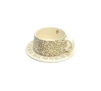 Ceramic Coffee Cup Hand Painted Floral Overglaze Vintage Style Latte Mug For Afternoon Tea Home Cafe Use(1pcs-C)