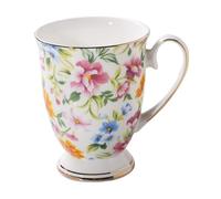 Ceramic Coffee Cup - Handmade Ceramic Mug | Floral Ceramics Tea Mug, Coffee Cup Tea Mugs With Handle 300ml, Floral Porcelain Bone China Teas Mugs | Bright Color And Patterns Large Coffees Cups,