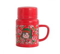 Ceramic Coffee Cup Lid Chinese Drinking Kettle Cappuccino Cup Porcelain Drinking Cup Pottery Coffee Cup Big Flower Coat Girl