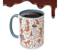 Ceramic Coffee Mug - 11oz Water Cup, Novelty Coffee Mugs with Ergonomic Handle, Premium Porcelain Tea Cup, Kitchen & Dining, White for Work Evening Break Home Relaxation Travel Morning