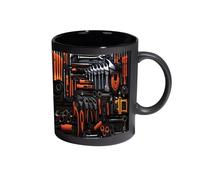 Ceramic Coffee Mug Microwave Dishwasher Safe Toolbox Cup | 450ml Hot Cold Beverages Tea Milk Water Drinkware for Home Camping Dorm Hotel Apartment Kitchen Office Use