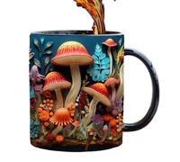 Ceramic Coffee Mug, Mushroom Pattern Cup, Tea Vessel with Stylish Build, Decorative Drinkware with Modern Style, Daily Kitchen Accessory, Party Supplies for Home and Office