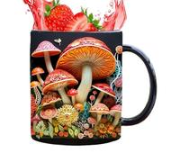 Ceramic Coffee Mug, Mushroom Pattern Cup, Tea Vessel with Stylish Build, Decorative Drinkware with Modern Style, Daily Kitchen Accessory, Party Supplies for Home and Office