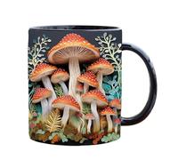 Ceramic Coffee Mug, Mushroom Pattern Cup, Tea Vessel with Stylish Build, Decorative Drinkware with Modern Style, Daily Kitchen Accessory, Party Supplies for Home and Office