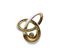 Ceramic Decorative Statue, Abstract Art Sculpture, Table Decoration for Bedroom, Bedroom, Dining Room, Office, Bookshelf Sculptures and Statues, 1 Pair,Gold Small A