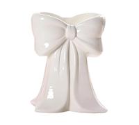 Ceramic Flower Vase - White Aesthetic Tabletop Centerpiece, Elegant Standing Decorative Floral Container Providing Modern Home Accent | Durable Display Ornament Enhancing Interior Styling