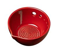 Ceramic Garlic Grater - Manual Grinding Dish for Food Prep | Glazed Clay Bowl with Raised Textured Surfaces, Handheld Ginger Turmeric Shred Plate for Kitchen Cooking Restaurant Catering