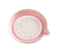 Ceramic Garlic Grater Plate - Ceramic Handmade Gradient Glaze Kitchen Tool - Garlic Grater Decorative Mincer | for Home Kitchen Chocolate Onion Lemon Fruits Vegetable Meal Prep