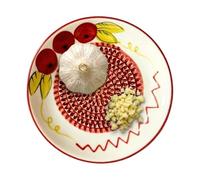 Ceramic Garlic Grater Plate - Non-Slip Food-Grade Grinding Bowl | Hand Grater For Ginger Chocolate Cheese Nuts | Home Cooks, Chefs, Campers, BBQ Enthusiasts, Apartment Kitchen Essential