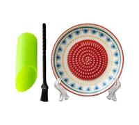Ceramic Garlic Grater Plate Set with Bowl and Cleaning Brush 3 Piece