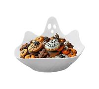 Ceramic Ghost Plate - Halloween Ghost Candy Bowl | Decorative Serving Platter for Snacks Charcuterie | Halloween Tableware for Appetizer Kitchen Fruits Salad Cheese Display Board