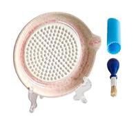 Ceramic Ginger Garlic Grater Plate Kitchen Tool with Stand