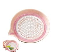 Ceramic Grater Plate - Handmade Garlic Grinder | Household Ceramic Garlic Grinder | Finely Crafted Ginger Grater for Chocolate, Fruits, Vegetables, Ginger, and Cheese, Gradient Glaze Dish