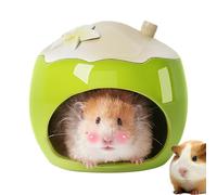 Ceramic Hamster House, Small Animal Nest, 5.12x5.83in Fruit-Shaped Cooling Berth, Hamster Cool Bed for Hamsters, Lemmings, Squirrels, Chinchillas, Gerbils, and Hedgehogs