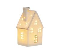 Ceramic Houses, Holiday Village, 4.92x2.36 Inches Lighted Christmas Decor, Illuminated Table Centerpiece Set, Miniature Festive Display Piece, for Study Window Interior Designer Decoration Enthusiasts