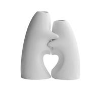 Ceramic Hugging Vase Set - 5.51 Inches Modern Flower Vases for Centerpieces, Decorative Bouquet Holders for Home Table, Shelf, or Desk, Perfect for Weddings, Birthdays, and Dining Room