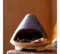 Ceramic Incense Burner Holder,Tabletop Mini Fireplace for Palo Santo/Sage/Cedar Burning,Ceramic Ash Tray,Aromatic Zen Decor,Meditation Altar Centerpiece for Home & Office (Gradient Color-C)