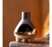 Ceramic Incense Burner Holder,Tabletop Mini Fireplace for Palo Santo/Sage/Cedar Burning,Ceramic Ash Tray,Aromatic Zen Decor,Meditation Altar Centerpiece for Home & Office (Gradient Color-B)