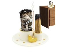 Ceramic Incense Holder - Elegant Burner Stand, Candle Holder with Decorative Ceramic Design, Aroma Incense Tray, Home Decor Ornament, Fragrance Accessory for Entertainment Room Relaxation Use