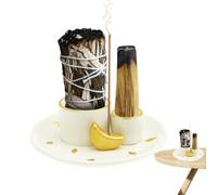 Ceramic Incense Holder, Elegant Candle Burner, Authentic Ceramic Ornament, Decorative Feature Stylish Home Fragrance Display, for Friends Family Neighbors Entertainment Room Relaxation Meditation Yoga