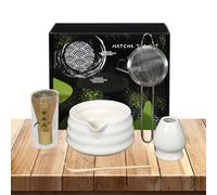 Ceramic Matcha Kit - Juego de 5 piezas de té Matcha Set Authentic Design | Professional Matcha Whisk Set Matcha Kit for Matcha Lovers Novices Family Friends Colleagues